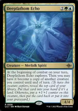 Deepfathom Echo is an intriguing Merfolk Spirit from LCI that opens up new strategies for Merfolk decks