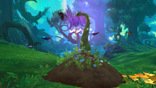 A big plant growing in the Emerald Dream in WoW