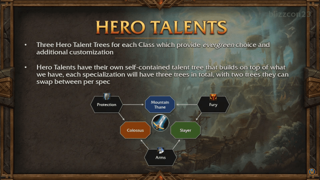 Concept of Warrior Hero talents in WoW