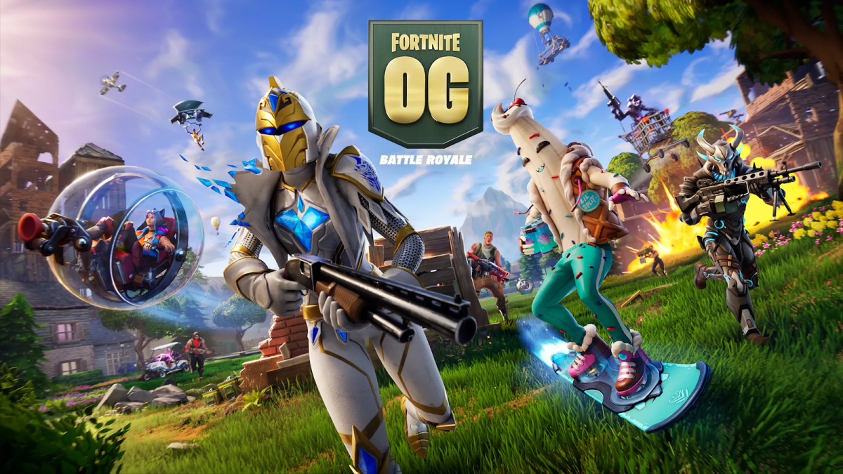 Fortnite OG Feature image with multiple characters running toward the screen