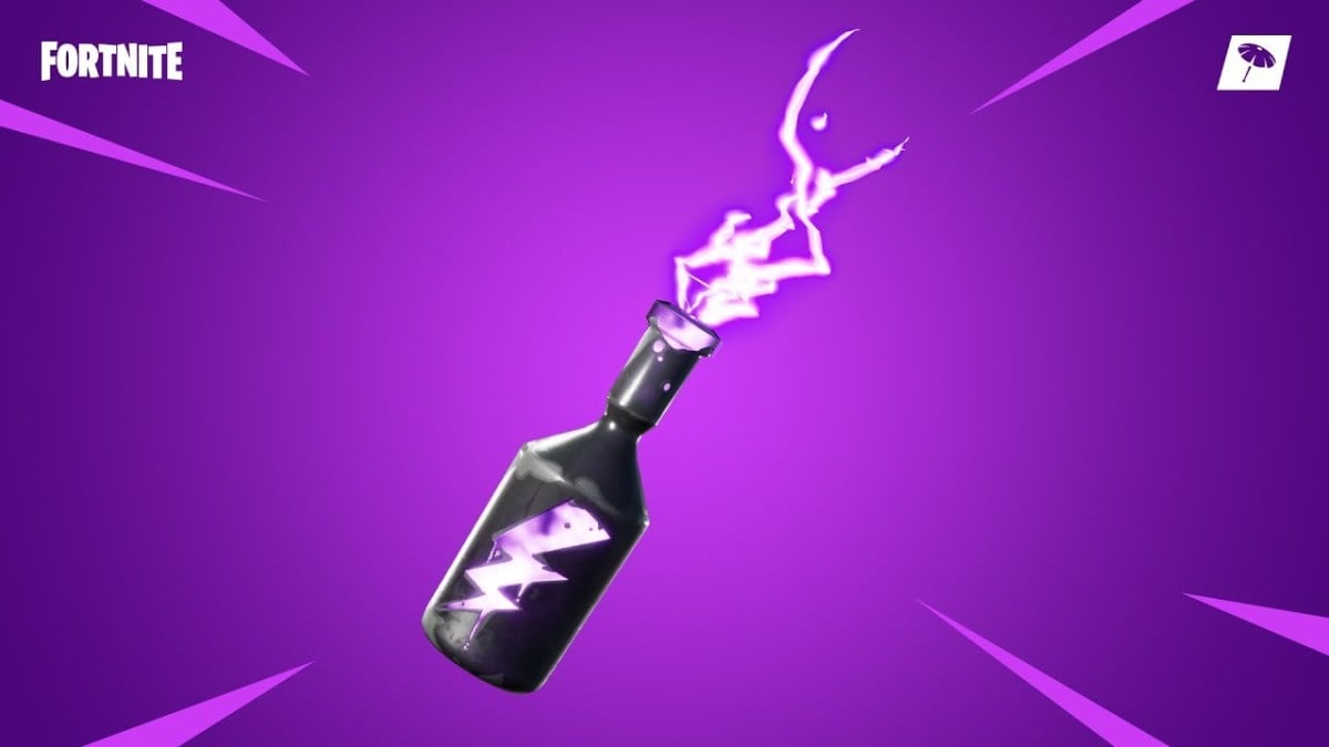 A picture of Fortnite's Storm Flip on a purple background.