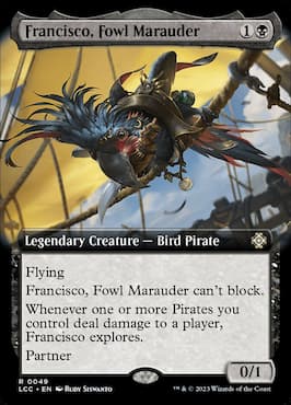 Bird pirate floating above ship