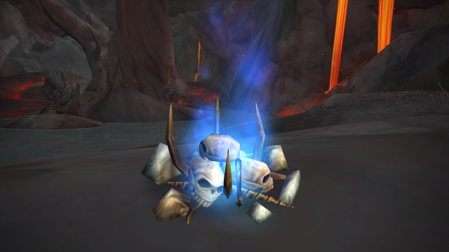 Grim Campfire Toy placed on the ground in WoW