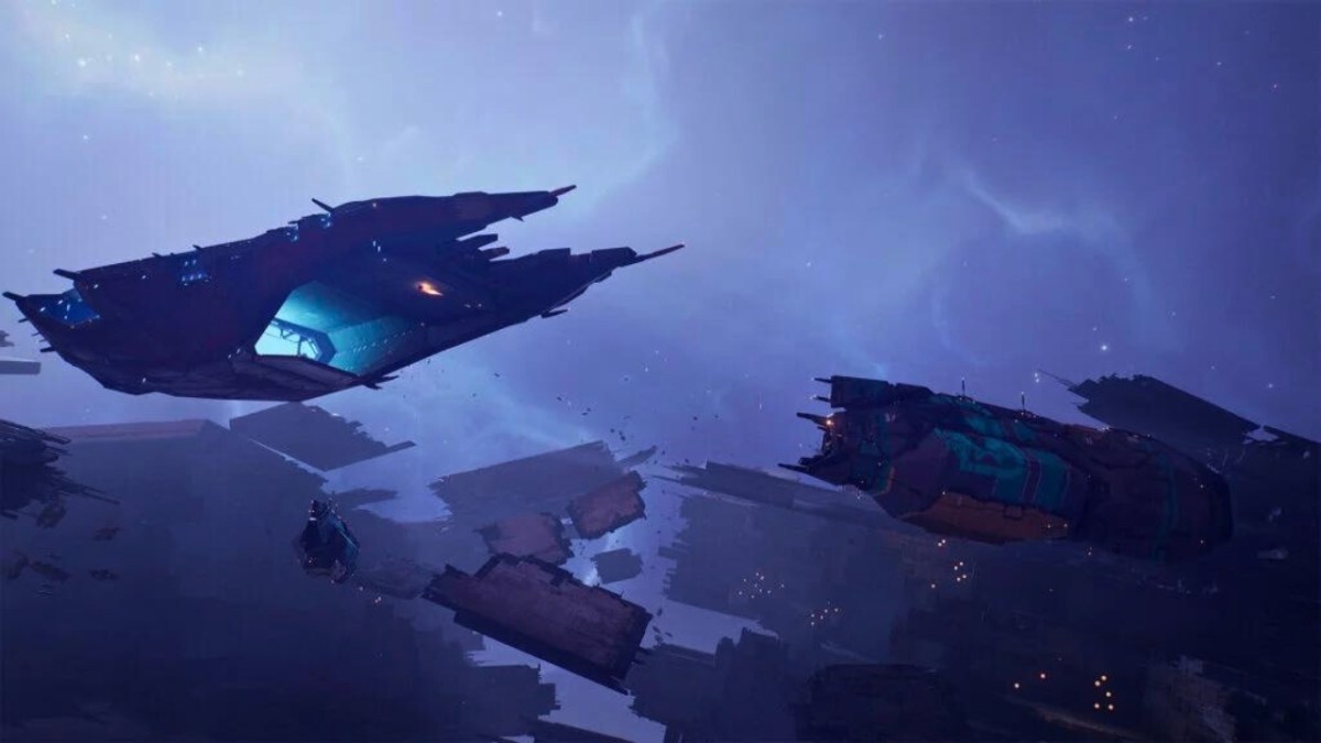 a spaceship in the sky in Homeworld 3