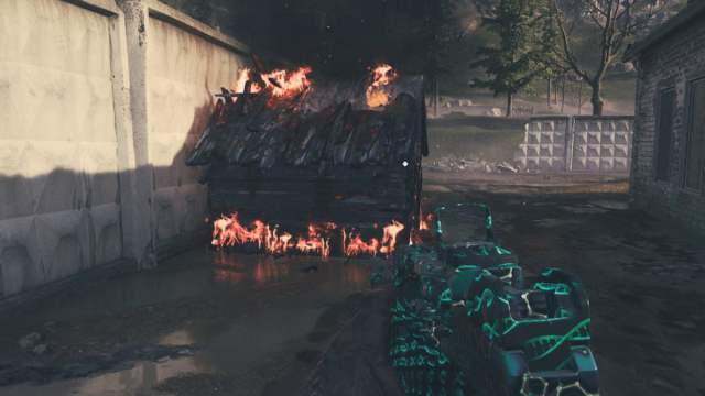 A flaming Doghouse in MW3.