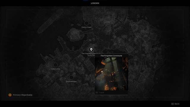 The Forgotten Commune location in Remnant 2