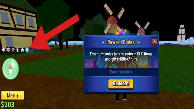 How to redeem codes in Blox Fruits