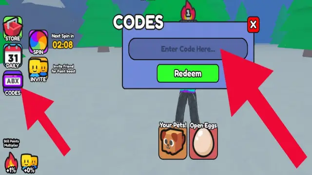 How to redeem codes in Don't Move!