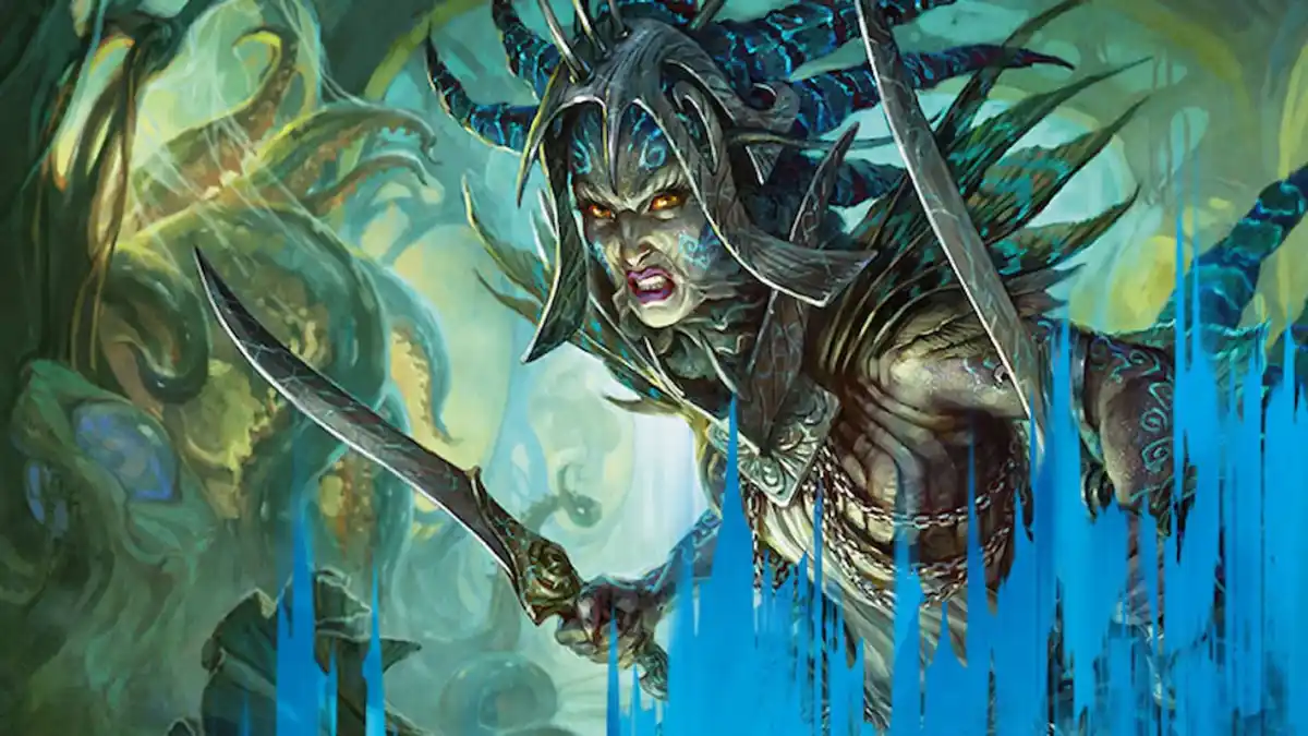 Image of warrior from Ravnica with sword in hand