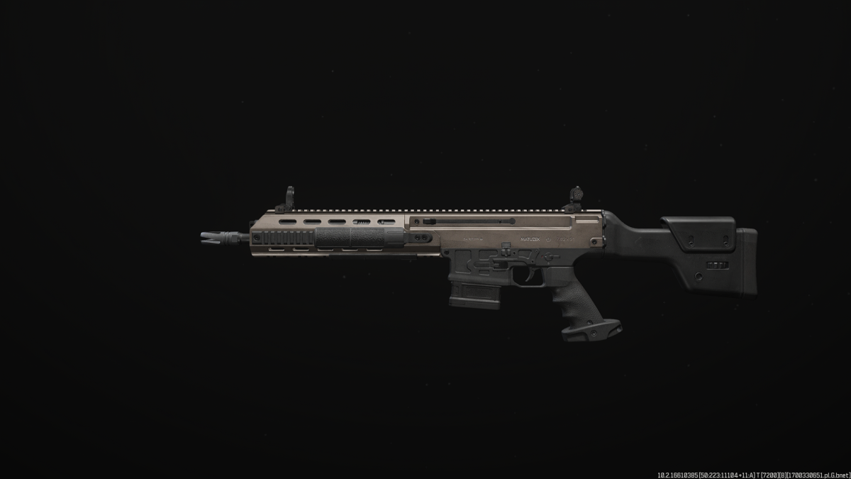 A side view of the MTZ Interceptor marksman rifle in MW3.