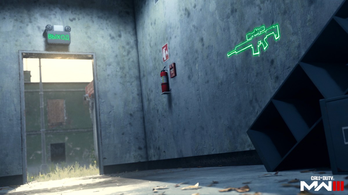 A green outline of a KV Inhibitor wall buy in Call of Duty: Modern Warfare 3.