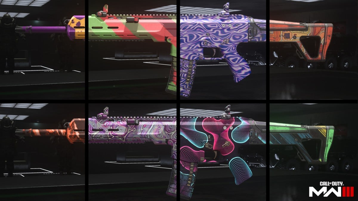 An example of Base Camos available in Modern Warfare 3.