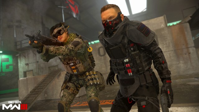 Two CoD operators face off in MW3's Gunfight mode.