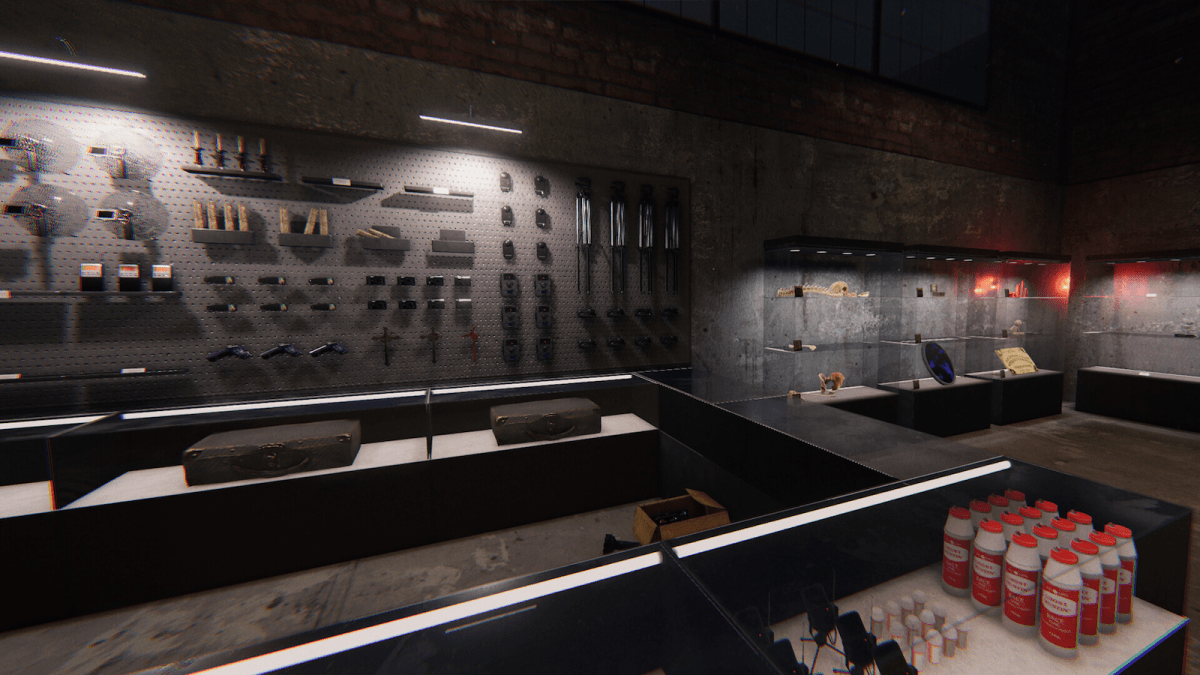 Phasmaphobia locker room with all the items