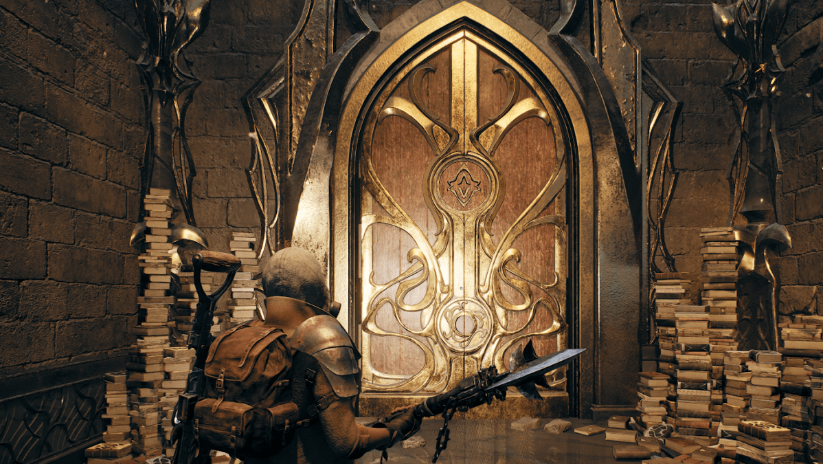 The sealed door in the Chamber of the Faithless in Remnant 2.