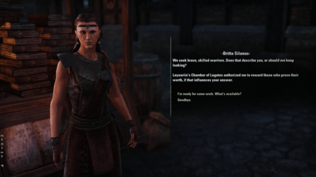 Britta Silanus, a quest giver in The Elder Scrolls Online.