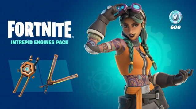 Combat Tech Jules as she appears in the Intrepid Engines Pack in Fortnite.