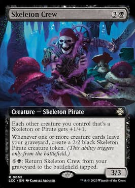 Skeleton pirate under water with two swords