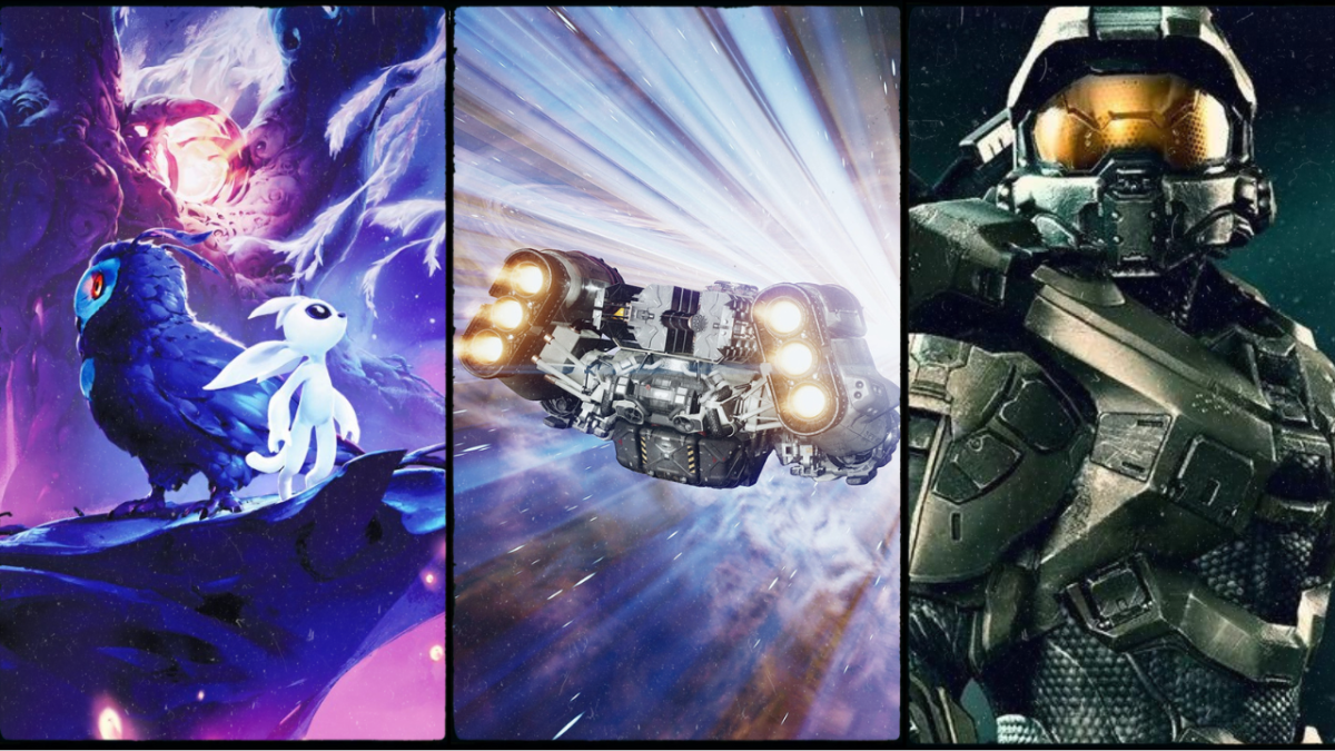 Ori and the Will of the Wisps, Starfield, and Master Chief from Halo placed together.