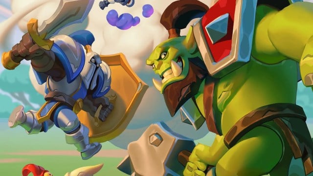 An orc and human in Warcraft Rumble