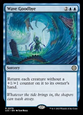 Merfolk creating a wave with creatures trapped in it