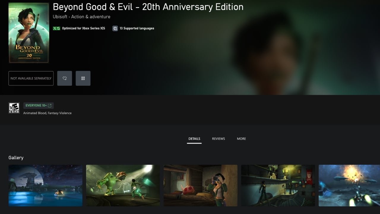 The store page for Xbox Beyond Good & Evil - 20th Anniversary Edition