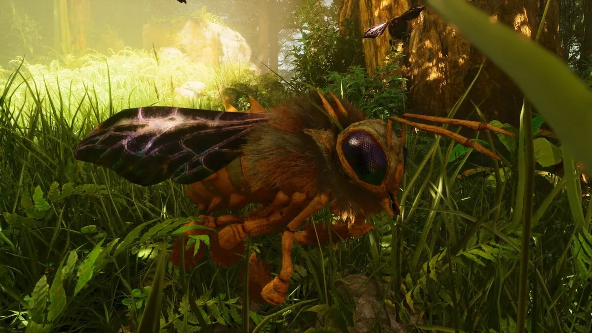 Giant Bee against foliage in Ark: Survival Ascended