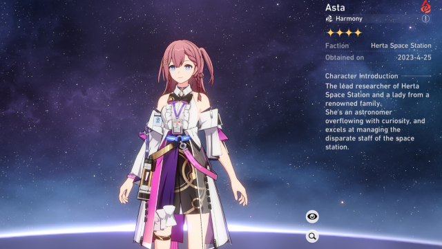 Asta's description page.
