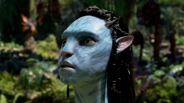 na'vi character looking up at something in avatar frontiers of pandora