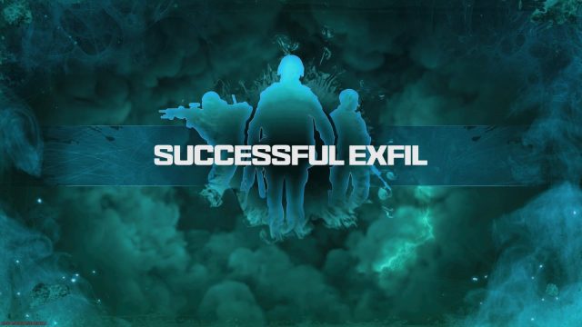 successful exfil screen in cod mw3 zombies