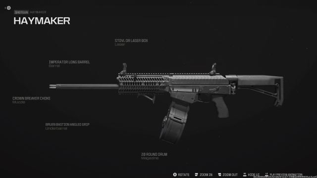 A screenshot of the best Haymaker shotgun loadout in MW3.