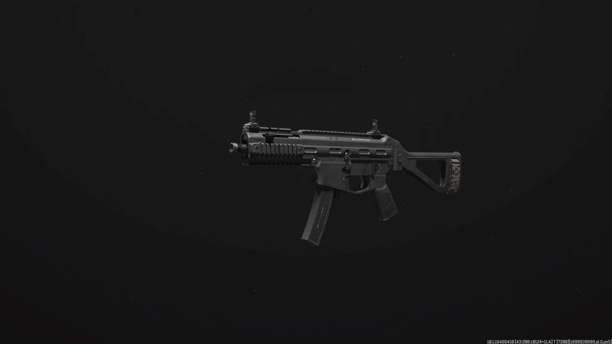 A screenshot of the Striker 9 SMG in MW3.