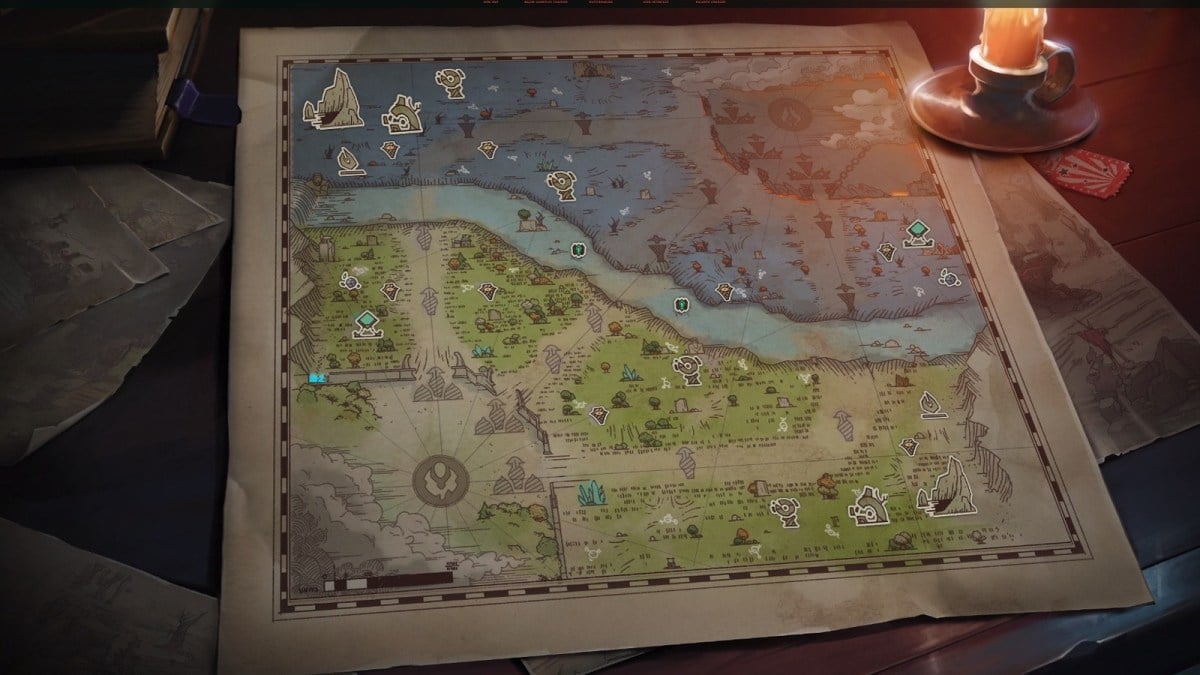 Dota 2 New Frontiers map as seen in a loading screen.