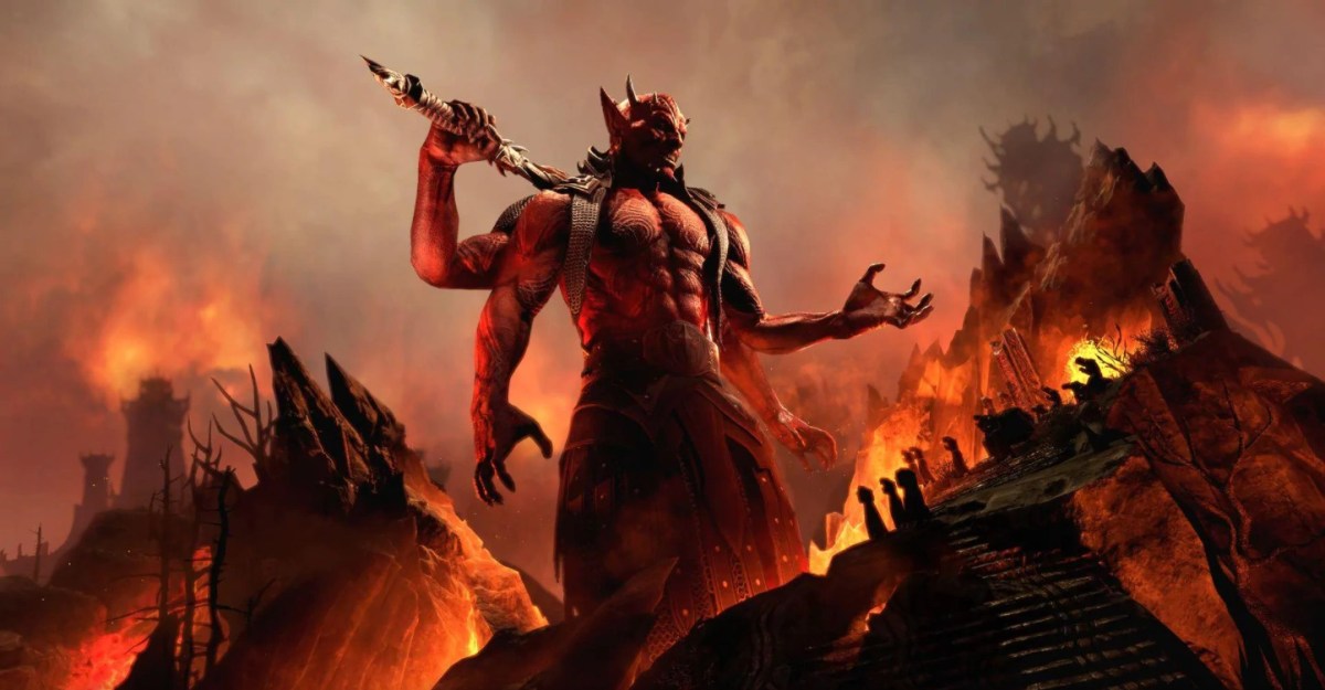 Mehrunes Dagon in a promotional image for ESO.