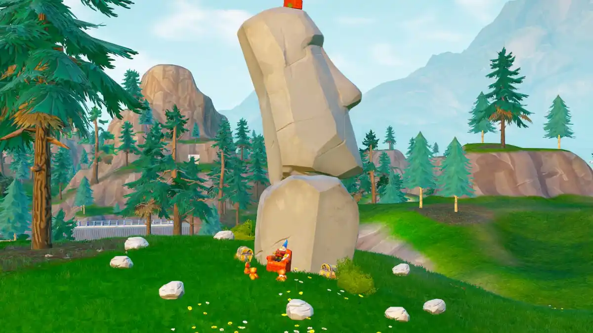 Image showing the Gnome's location near Greasy Grove in Fortnite OG.
