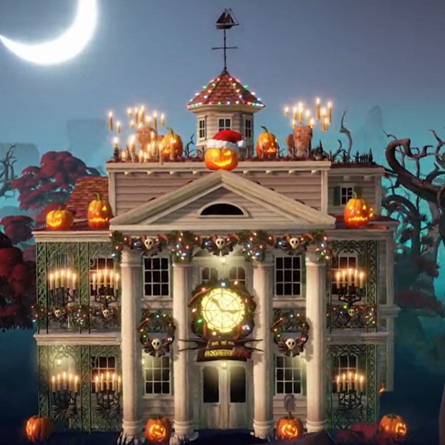 The holiday Haunted Mansion. 