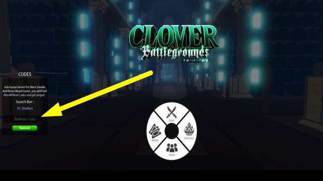 How to redeem codes in Clover Battlegrounds