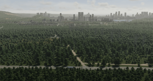 Trees in Cities Skylines 2.
