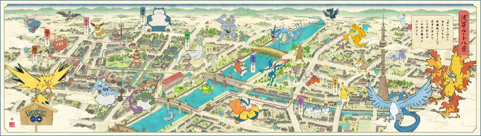 Asakusa Pokemon Go Event Map