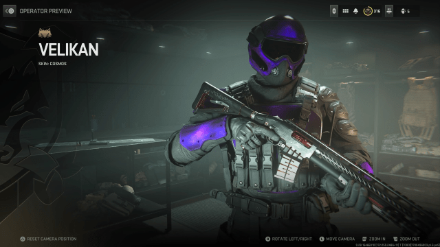 A screenshot of Velikan's "Cosmos" skin in Call of Duty.