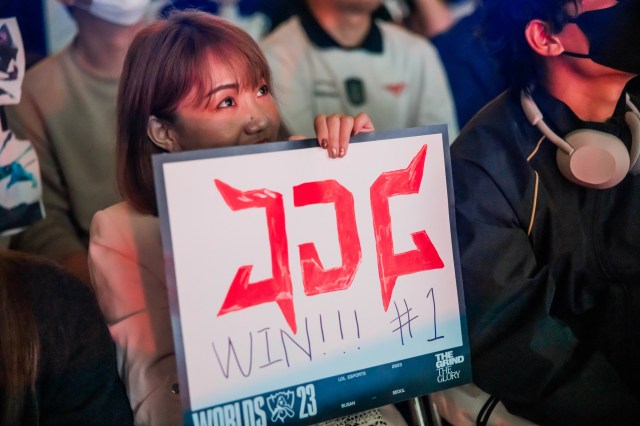 Esports fans at the League of Legends World Championship 2023 Knockout Stage on November 4, 2023 in Busan, South Korea.