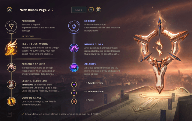 Jhin rune setup for LoL Patch 13.22