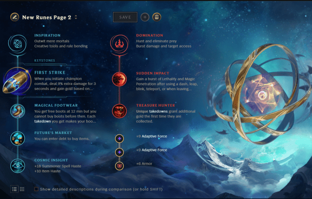 Kayn rune setup