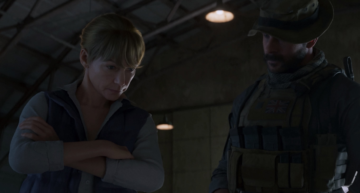 CIA station chief Laswell and Captain Price talking things over.