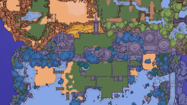 A piece of the map of Eternity Isle. 