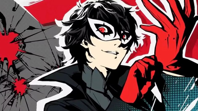 Persona 5 protagonist Joker putting on a glove. Image via Atlus.