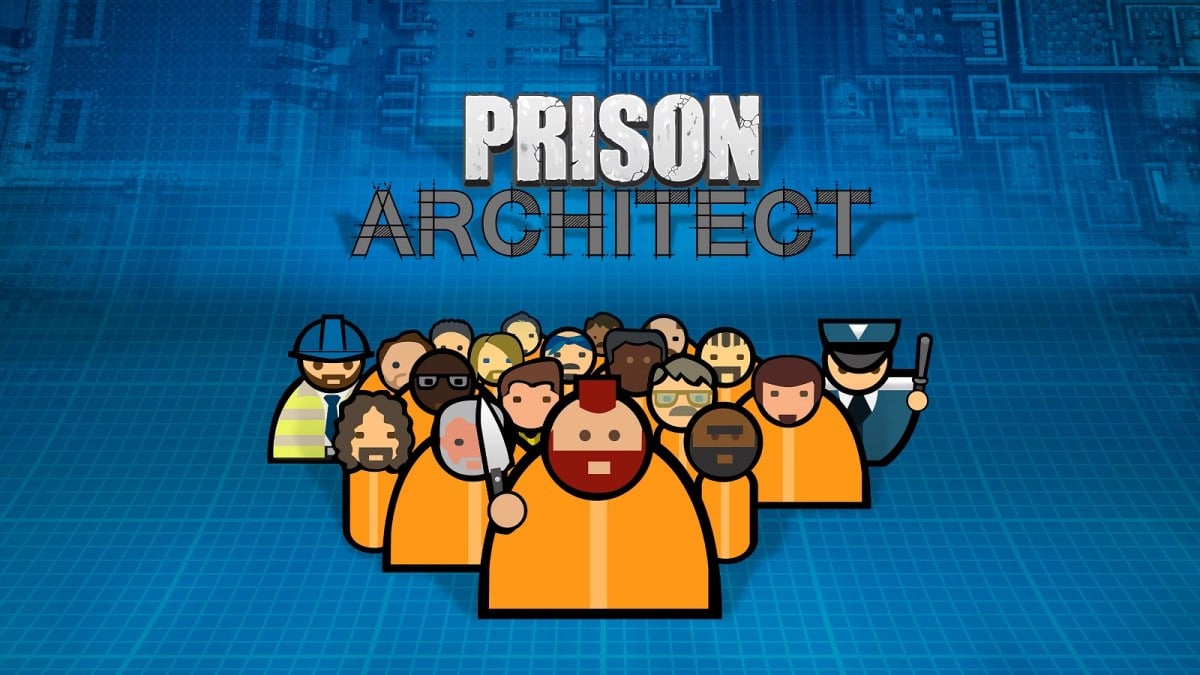 Prison Architect cartoon characters prisoners in a huddle