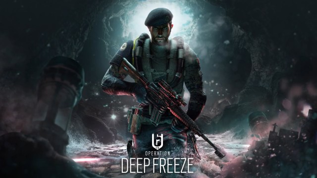 Rainbow Six Siege Deep Freeze character holding a gun.