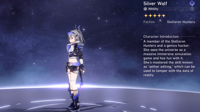Silver Wolf's description page.