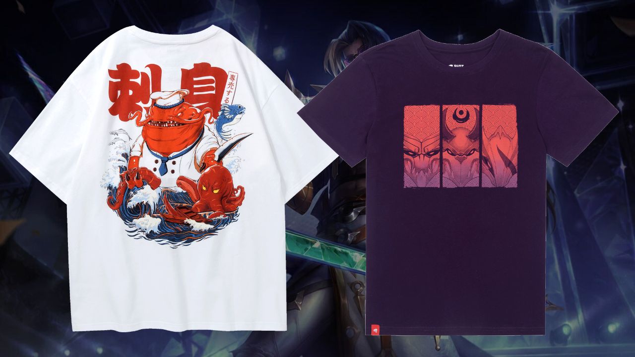 The tahm Kench master chef tee and blood moon masks tee in league of legends